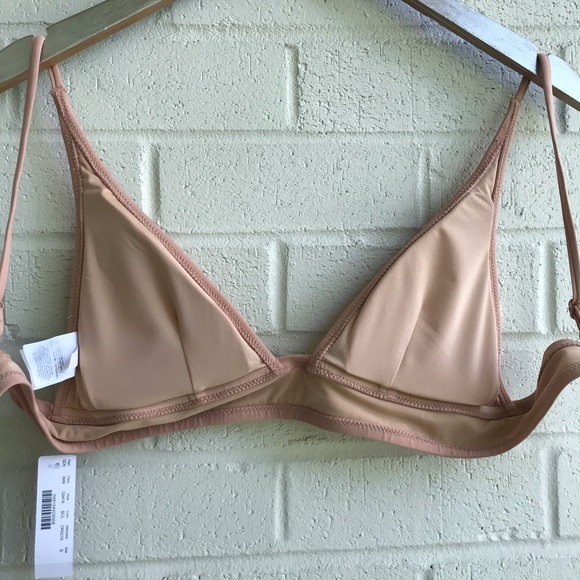 J. Crew Peach Plunge V-Neck Bikini Swim Top - Picture 4 of 8